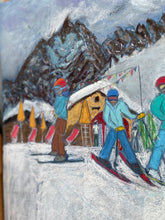 Load image into Gallery viewer, Kids and Family ready to go skiing in Courmayeur after lunch in Maison Vielle
