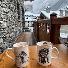 Load image into Gallery viewer, Fine bone china mug/ black-head-sheep cup/ alpine/ Matterhorn/alpine mug/housewarming gift/ father&#39;s day gift/ gifts for her/gifts for him Active
