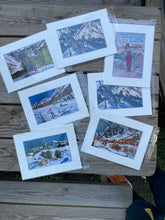 Load image into Gallery viewer, 6&quot;x4&quot; Print of Cross Country Skiing in Val Ferret number 2
