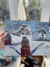 Load image into Gallery viewer, Two Marmots on Skis print
