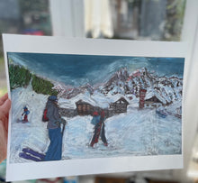 Load image into Gallery viewer, End of ski day in Val Veny print
